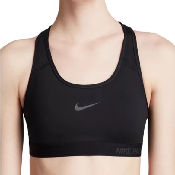 Nike Pro Classic Sports Bra Black - Picture 1 of 9